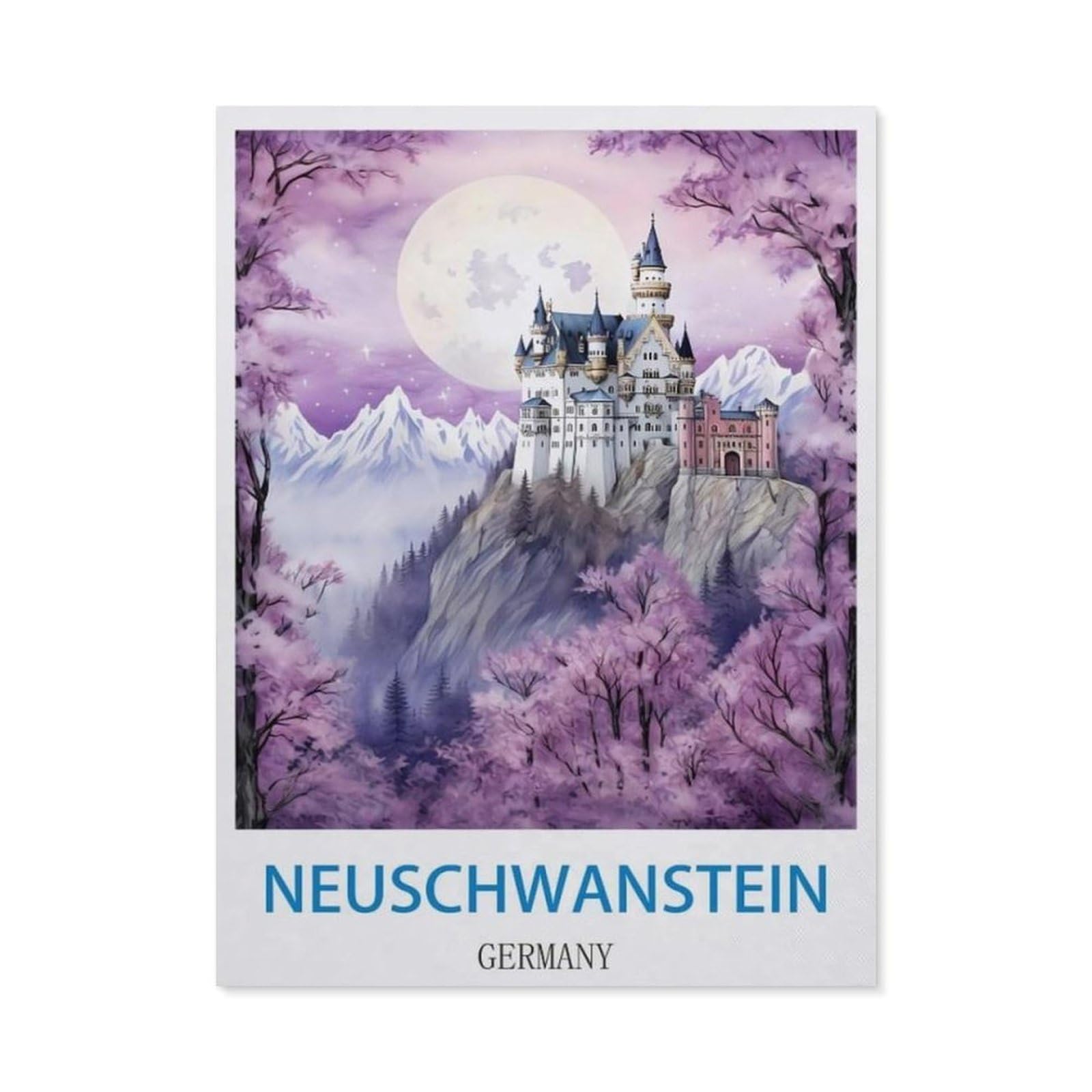 BEAYODKP 5D Diamond Painting Set for Adults and Children，Neuschwanstein Germany，DIY Diamond Crystal Rhinestone Embroidery Painting（50 x 60 cm/19.68 x 23.62 inches）-CM38