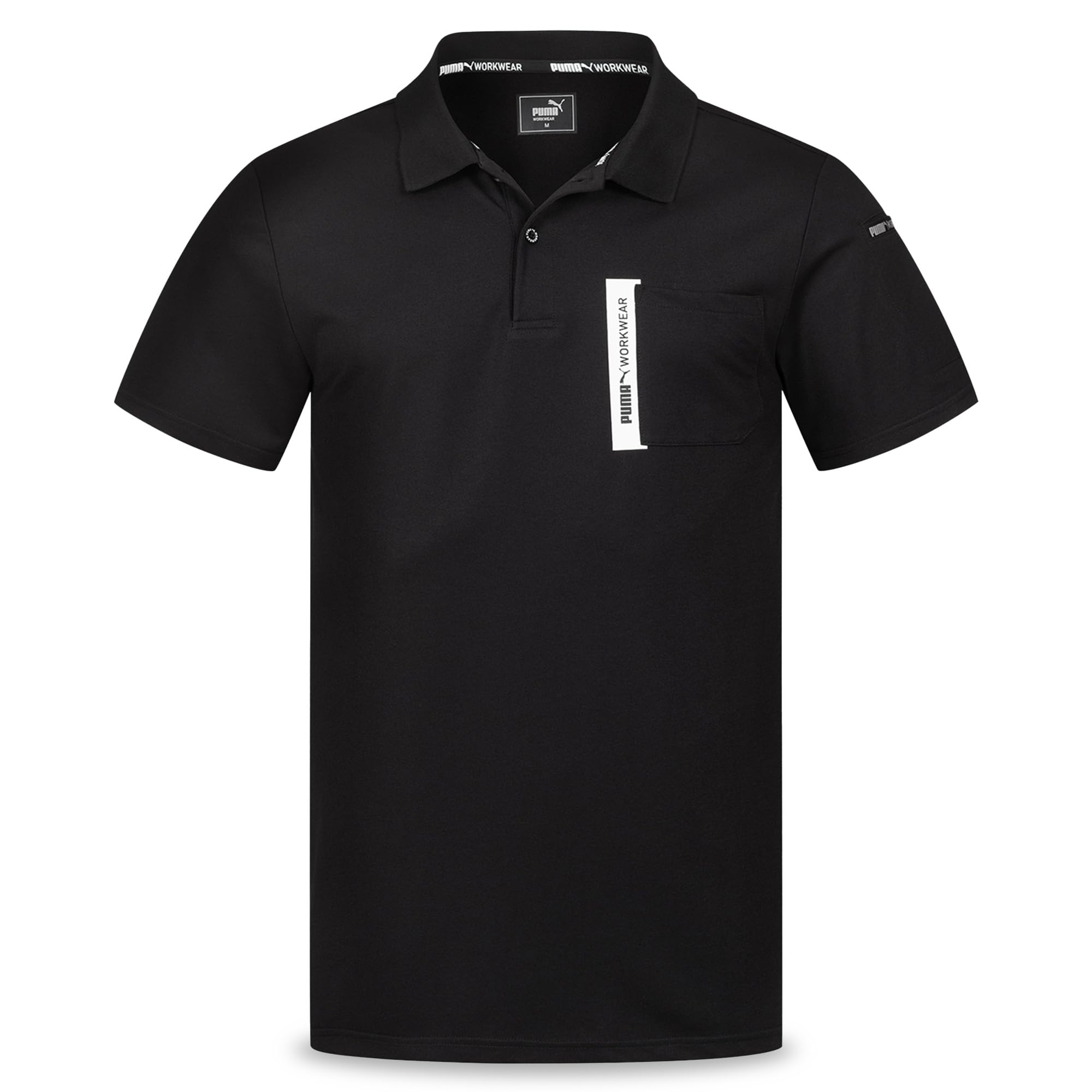 PUMA Workwear Advanced Collection - Polo da uomo a maniche corte, tasca sul petto e scomparto utility sulla spalla, tessuto resistente e traspirante, per artigianato e logistica
