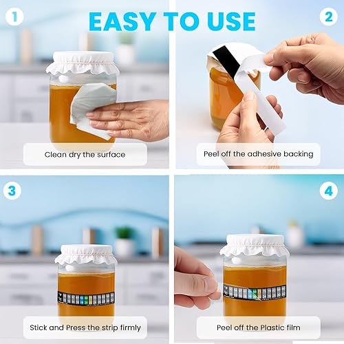 Miniatura 4 de Tira de termómetro horizontal adhesiva, pantalla digital de temperatura para fermentación, elaboración de cerveza, vino, cerveza, kombucha o