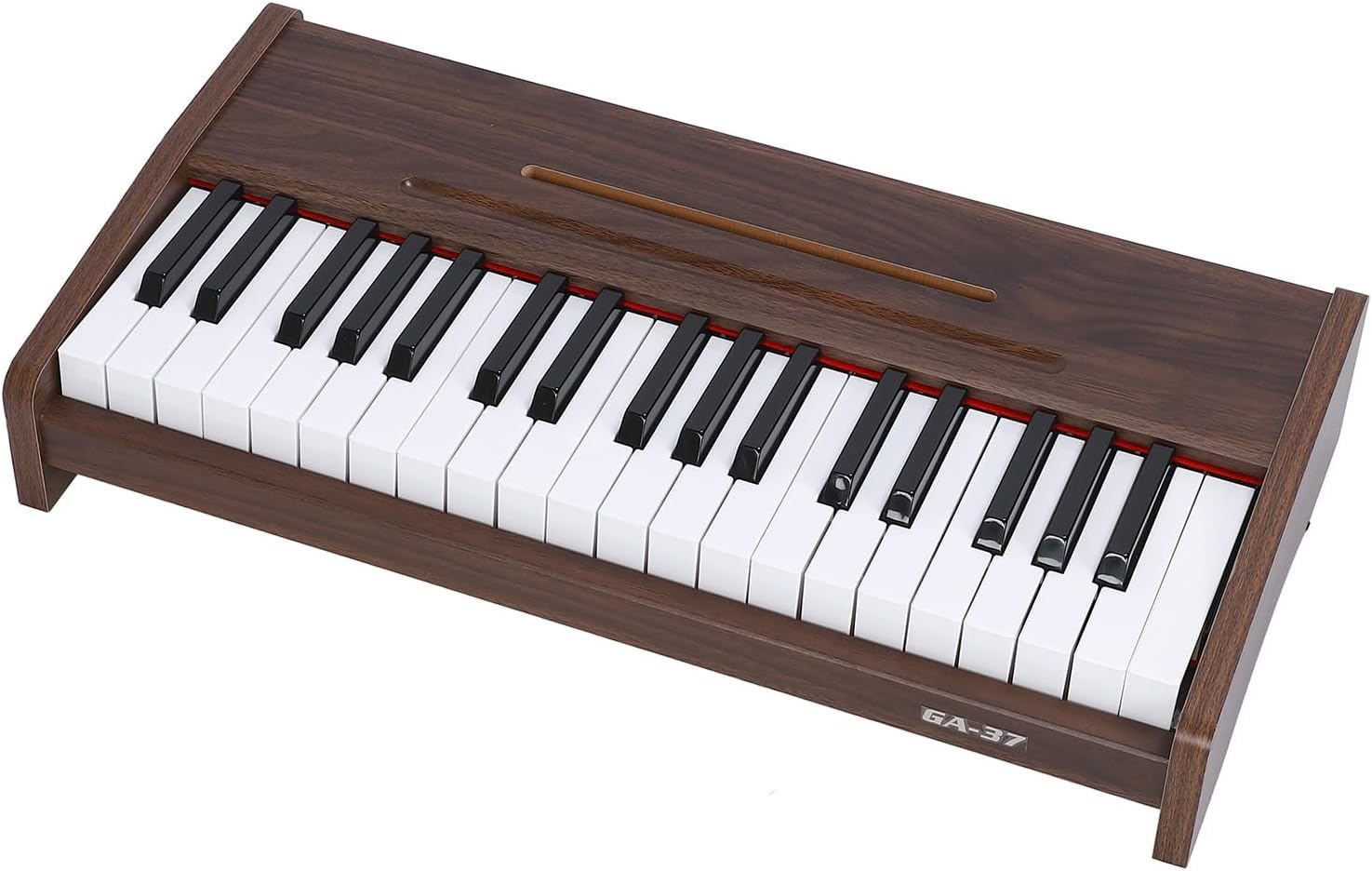 Tastiera Elettronica A 37 Tasti, Tastiera per Pianoforte per Bambini Compatta E Leggera con Finitura Effetto Legno, Strumento Musicale Educativo Giocattolo A 3 Ottave per Principianti Ed Es
