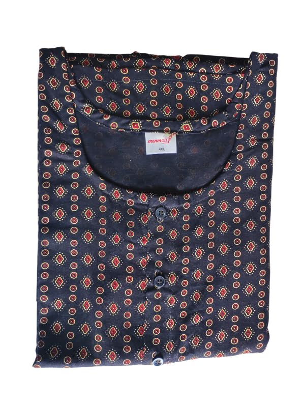 Image of MENMAII Women's [L-4XL] Full Open /Front Buttoned [a Kind of Adaptive Clothing] Multipurpose Nighty for Maternity /Pregnancy /Elderly /Patient /Feeding /Hospital Purpose Nighty Calf Length