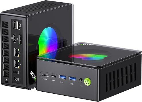 GMKtec K11 AMD Ryzen 9 Gaming Mini PC 8945HS8C/16T, Up to 5.2GHz W-11 Pro, 32GB DDR5 RAM 1TB Mini Desktop PC Computer, Oculink, Dual NIC 2.5GbE LAN, HDMI/DisplayPort/USB4*2