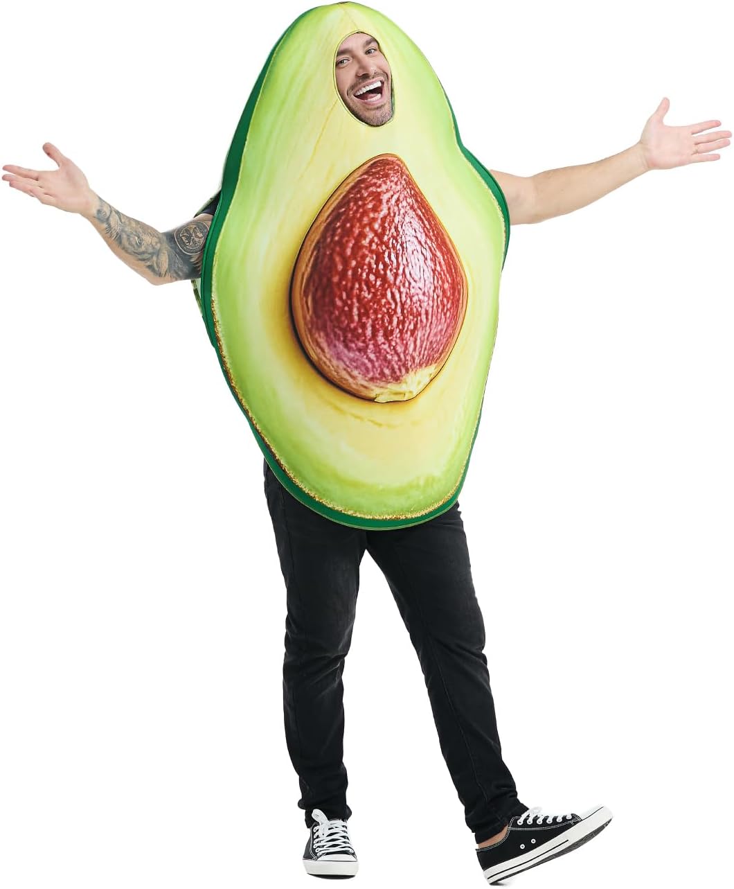 Adults Avocado Costume, Funny Food Cosplay Outfits Fancy Dress Costume for Halloween Dress Up Party, One Size - Image 6