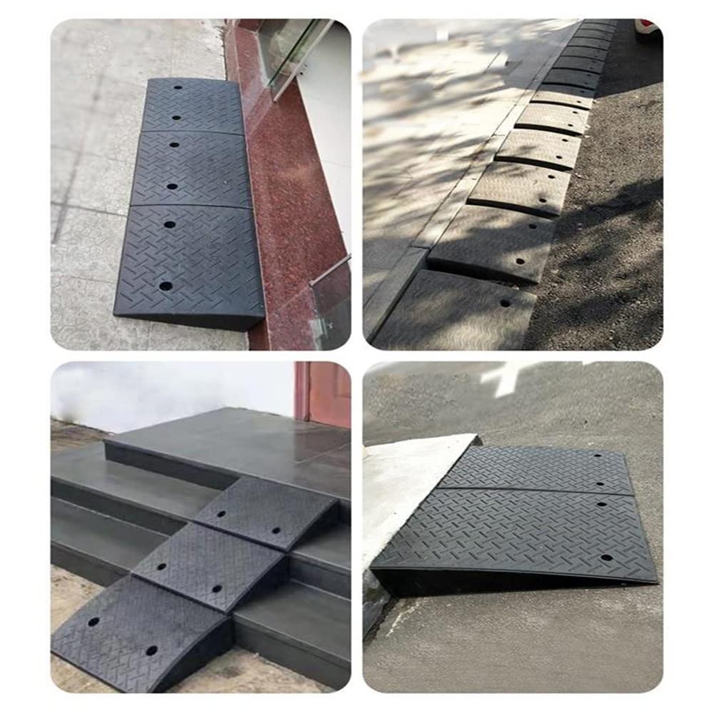 Trampki najazdowe Rampa krawężnikowa Rampa Przenośna Lekka Rampa progowa, Plastikowa Rampa Na zewnątrz Do wózków inwalidzkich, Pasuje do 9-20 cm Wysokie Stopnie/Podjazd/Chodniki/Samochód ( Rozmiar: 50 x 50 x 9 cm