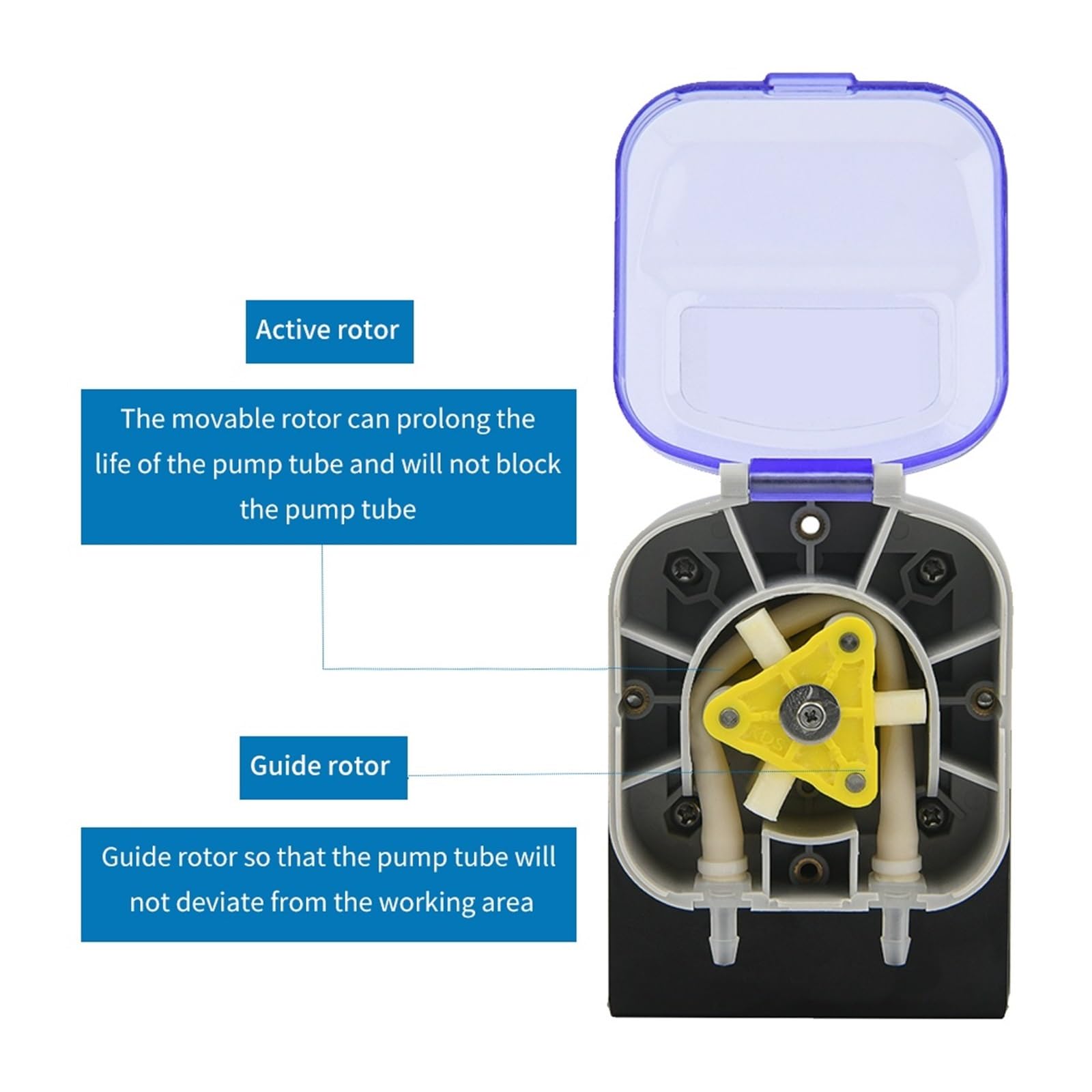 KDS DIY pompa perystaltyczna 12V 24V silnik prądu stałego pompa dozująca o wysokim przepływie 4 wybór kolorów 340-380ml/min do analizy laboratoryjnej,Precyzyjna kwantyfikacja(KDS -FE-3-B16B)