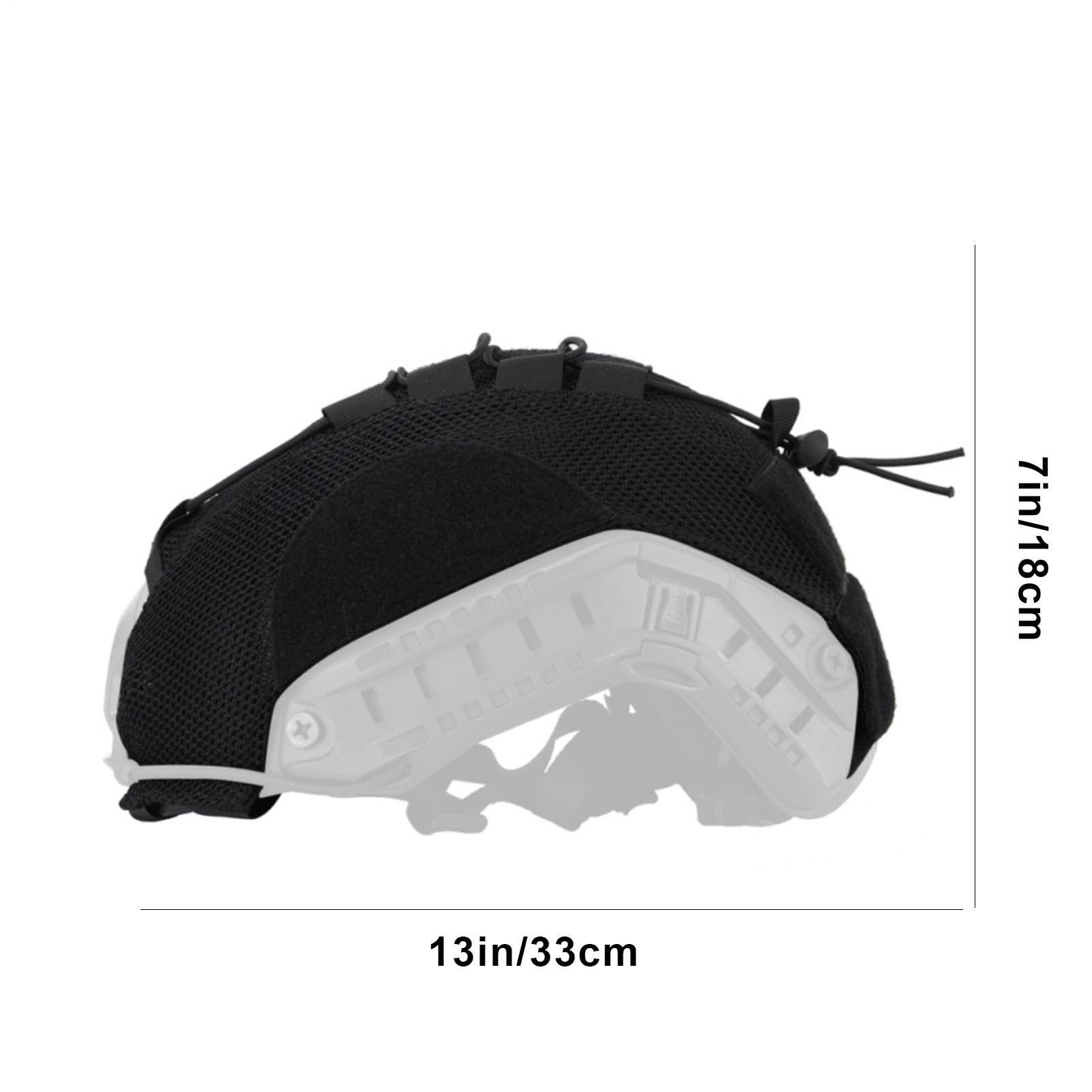 Housse de casque en maille pour airsoft – Housse de casque tactique en nylon pour BJ/PJ/MH Fast – Airsoft en plein air Paintball Tactique Équipement de protection du corps Équipement de chasse