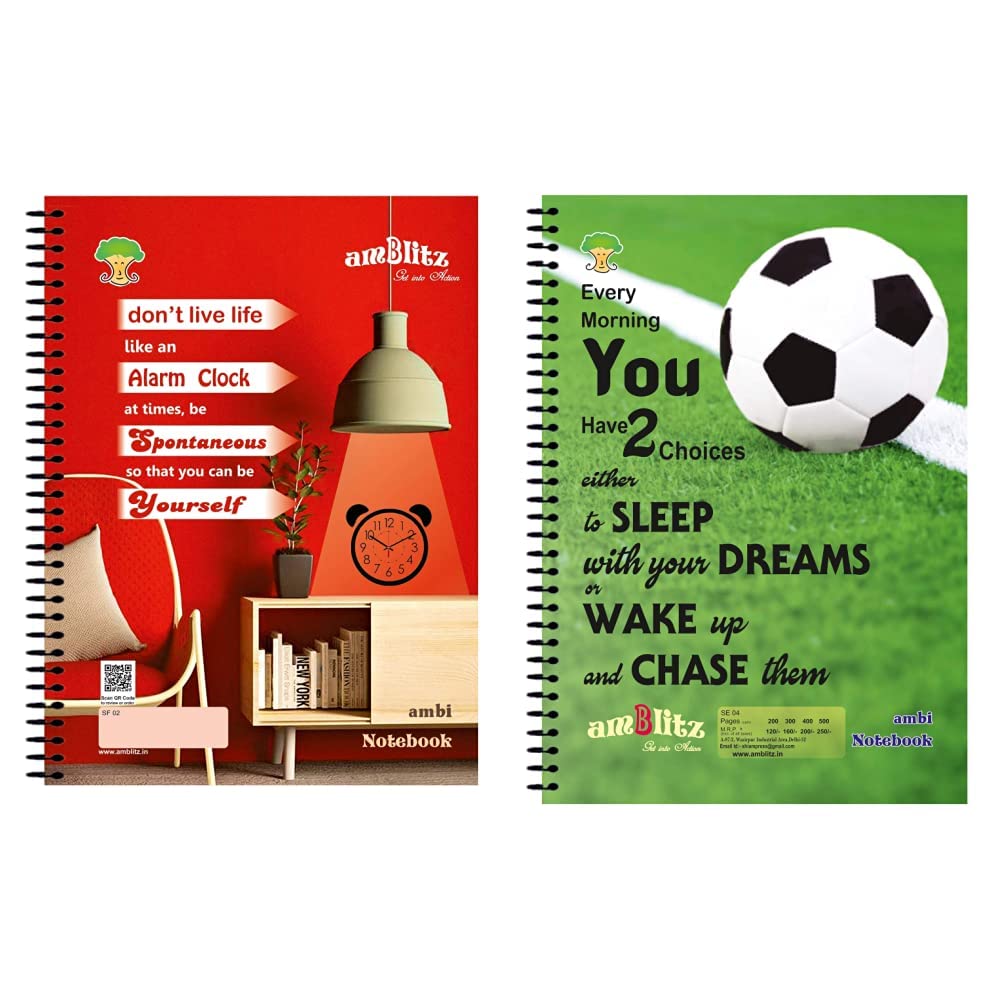 amblitz Spiral Notebook A4500 Pages Unruled & Amblitz Unruled