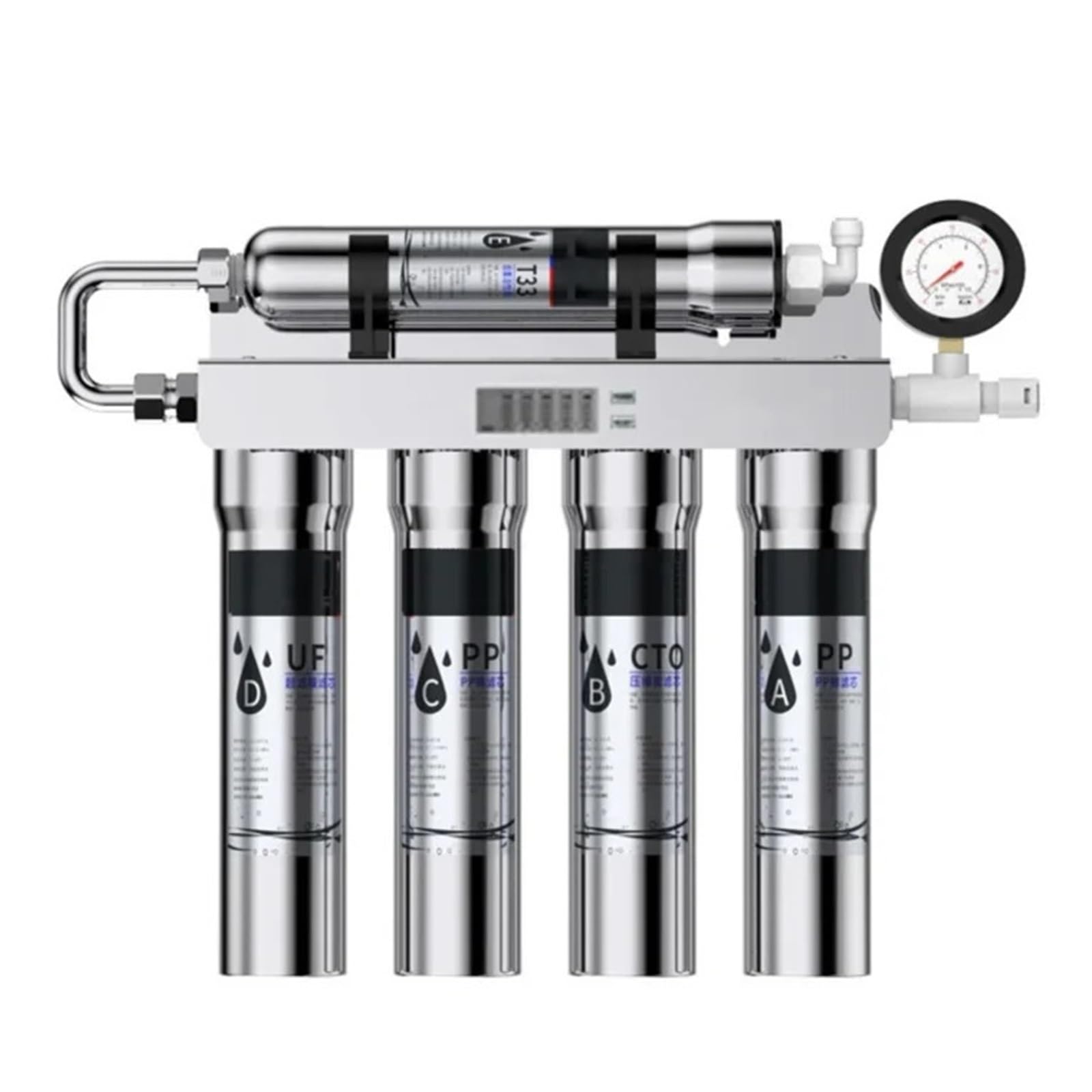 Depuratore di acqua di ultrafiltrazione della cucina domestica di 20mm 120L/h con il di filtraggio acqua del rubinetto for bevande dirette in acciaio inossidabile(Reminder)