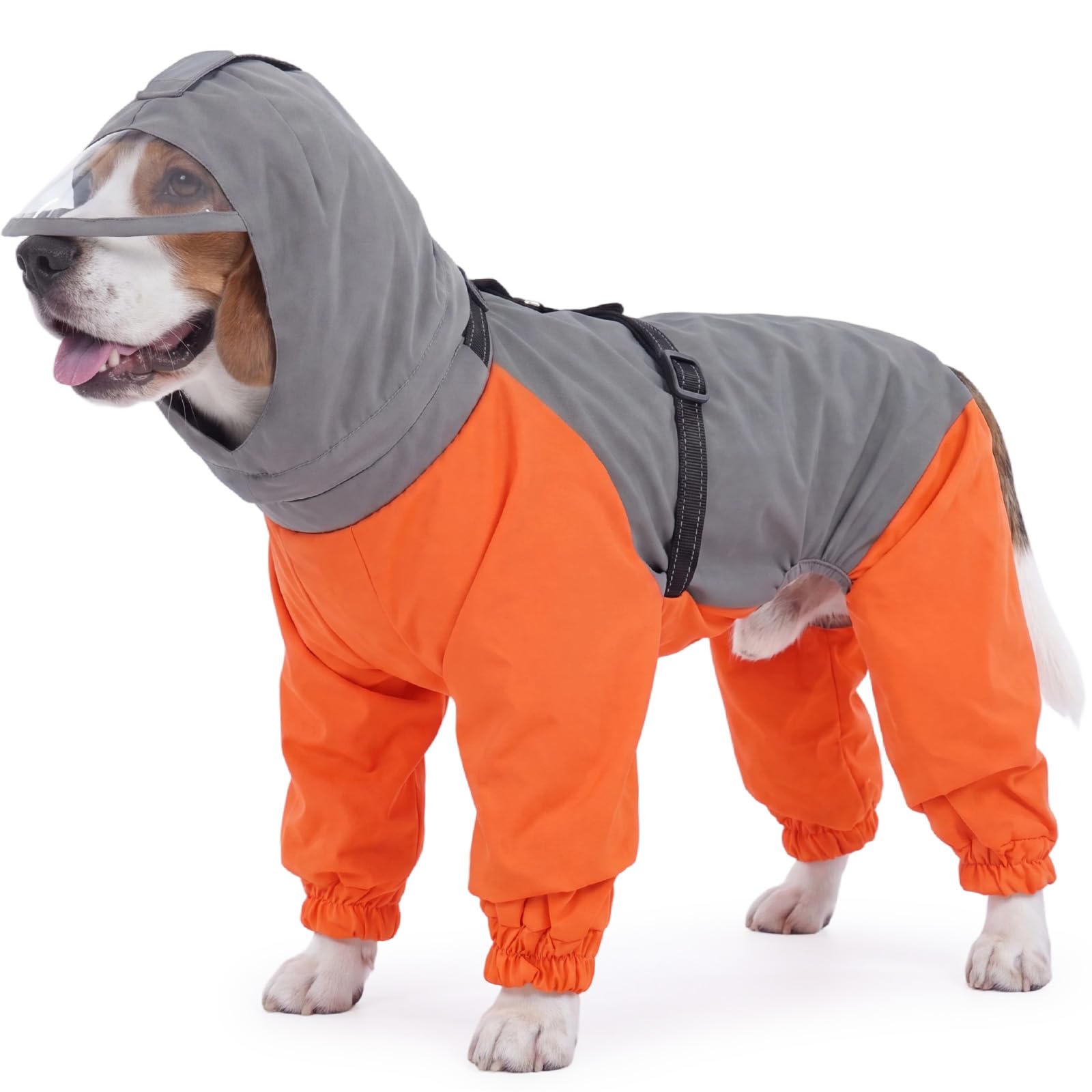 Nanaki Waterproof Dog Raincoat-Reflective Adjustable Rain Jacket Full Body