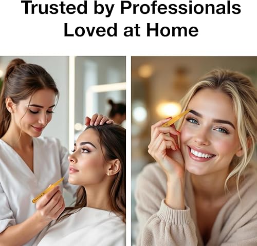Miniatura 5 de Pinzas de punta inclinada, pinzas de cejas de acero inoxidable para mujeres y hombres, pinzas de precisión para vello facial, cabello encarnado y