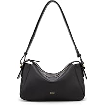 ELLE Womens Full-Grain Leather Convertible Crossbody Bag