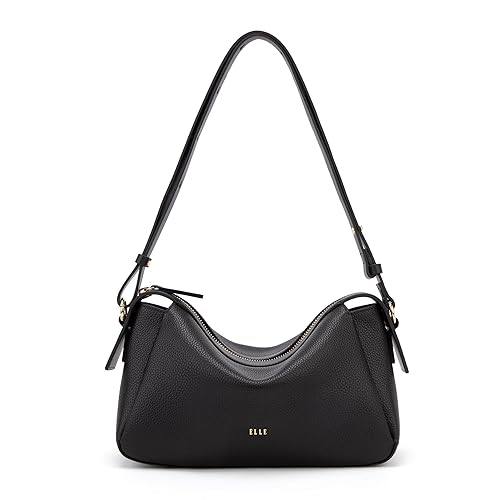 ELLE Full-Grain Leather Purses for Women Convertible Shoulder Bag Adjustable