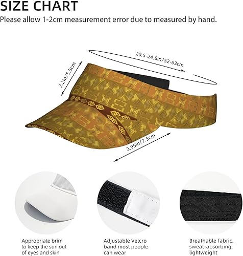 Miniatura 4 de DKJlitter Unisex Visor Empty Hat, Sun Protection Sun Hat Adjustable Sports Visor Hat, for Outdoors