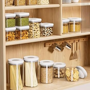 Amazon｜真空保存容器 8 パック食品保存容器ユニバーサル蓋付き再利用