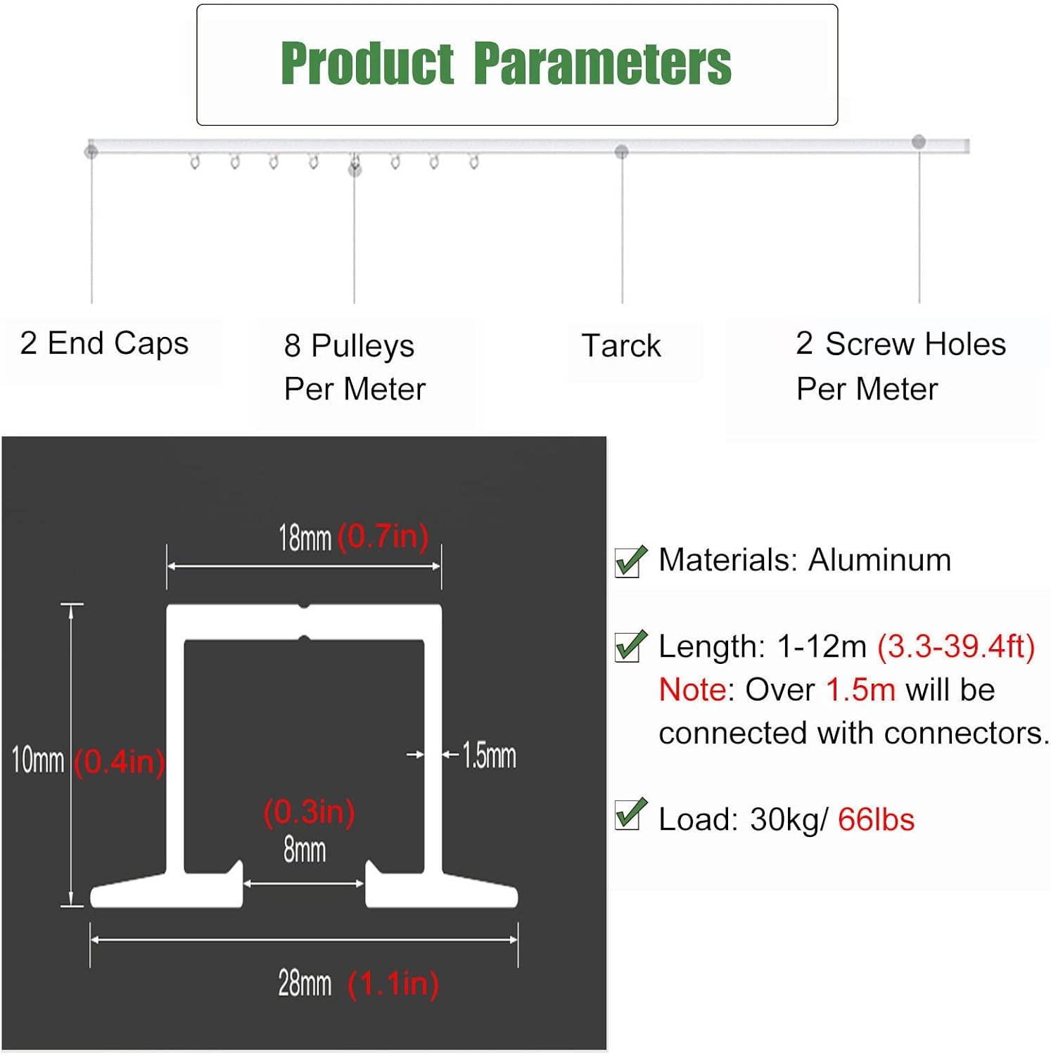Recessed Ceiling Curtain Track Set, 3m Invisible Aluminum Railing with Quiet Pulleys for Bedroom, Dressing Room, Privacy Shelter, Smooth Operation & Easy Install