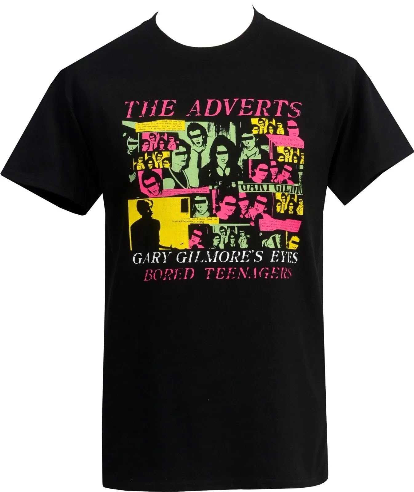 fxdszaszzdx The Adverts Men's Punk T-Shirt Gary Gilmores Eyes Bored Teenagers Gaye 77 Black 3XL