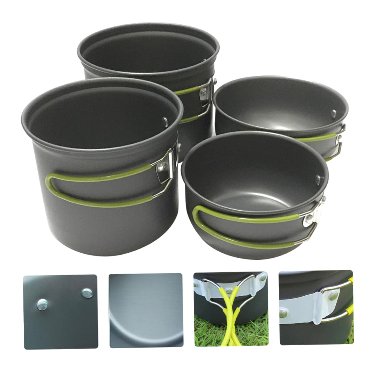Toyvian Marmite De Camping Poêles De Camping pour Cuisinière À Ustensiles De Cuisine Casseroles Cuisson À Induction Accessoires De Camping Vaisselle Ustensile De Cuisine