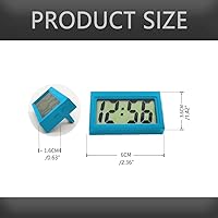 Vista 2 de DWARFOO Mini reloj digital para tablero de instrumentos de automóvil, reloj digital con pantalla LCD de hora y día, soporte autoadhesivo