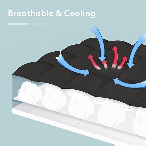 Miniatura 5 de SameBed Cubrecolchón tamaño individual, extra grueso para dolor de espalda, protector de colchón refrescante con bolsillo de 8 a 21 pulgadas de