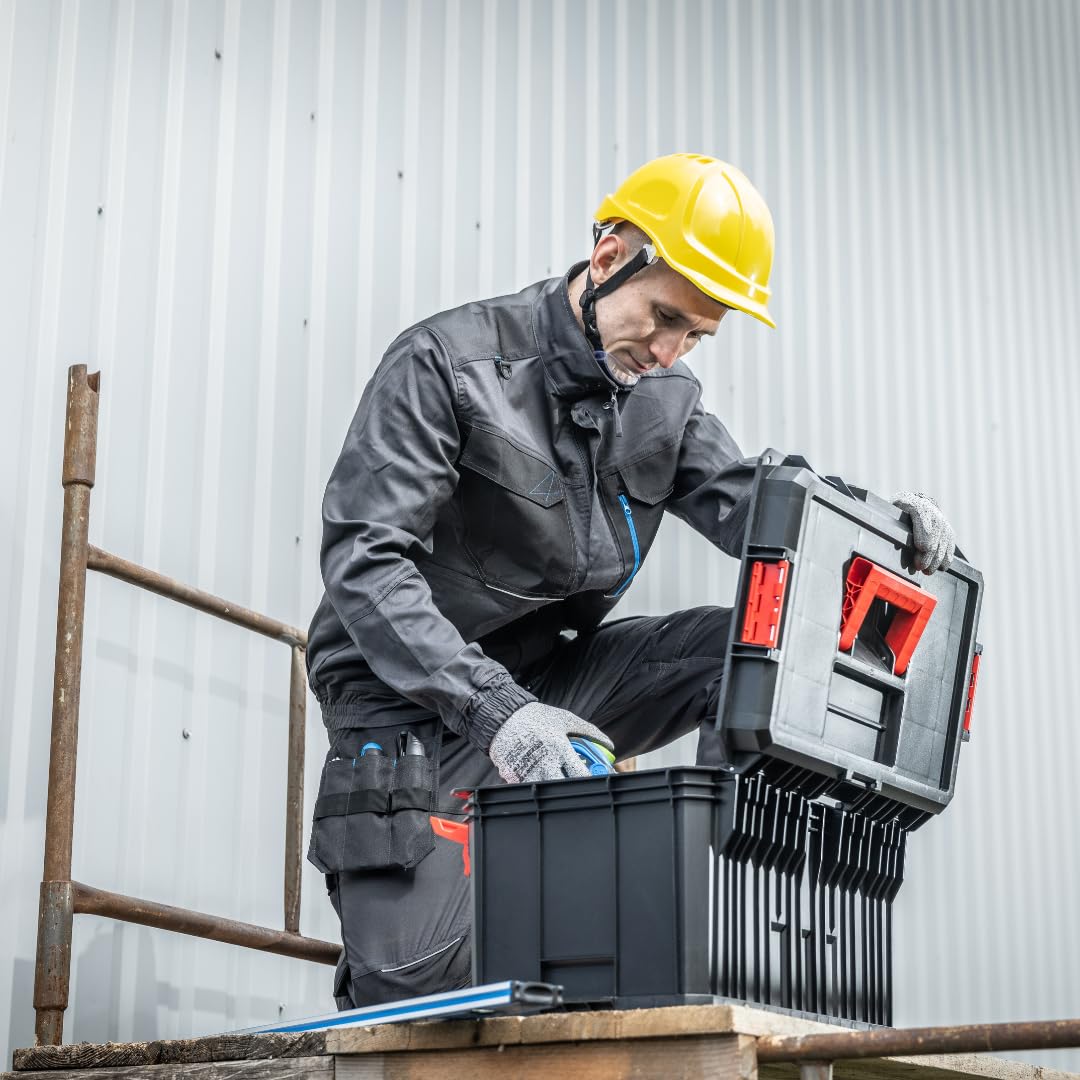 Högert Technik - WURNITZ Elastische Schutzhose Dunkelgrau | Professionelle WURNITZ Herren Schutzhosen | Arbeitshose Herren Arbeitshose mit Kniepolstertaschen Langlebig und komfortabel