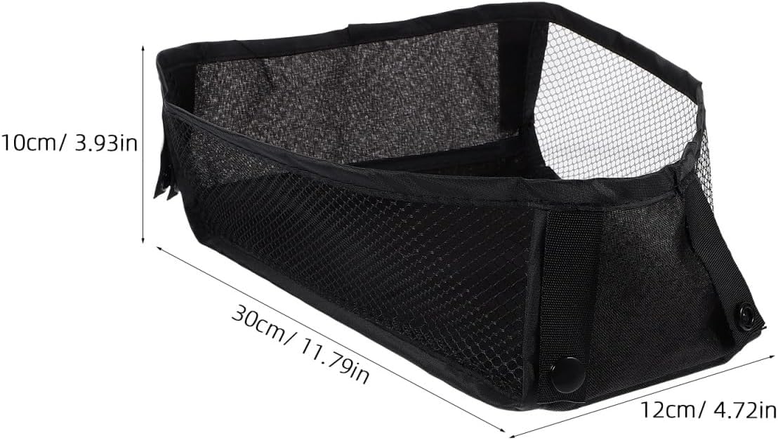 MERRYHAPY Stroller Bottom Storage Bag Mesh Organizer Universal Lightweight Stroller Basket Holder for Diapers Toys Essentials 11.02X4.72X3.93 Inch