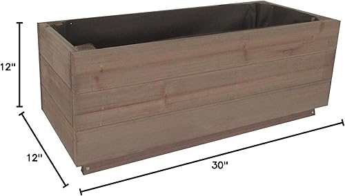 Miniatura 6 de Zylina Colección moderna de macetas para interiores y exteriores, 30 x 12 x 18.3 pulgadas, para patios, terrazas, atriles, balcones y habitaciones