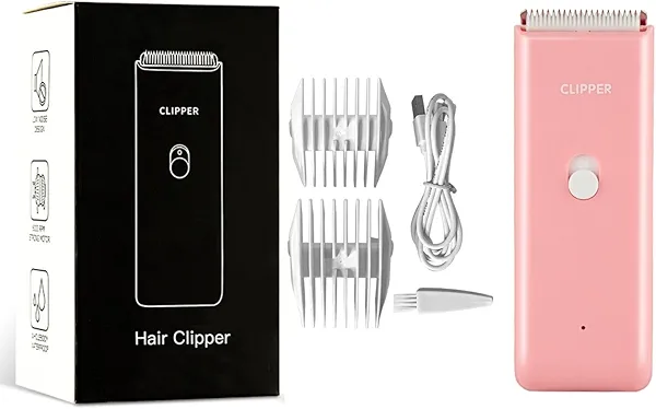 Tileon Dog Clippers,Quiet Washable USB Rechargeable Cordless Dog Grooming Kit,Electric Pets Hair Trimmers Shaver Shears for Dogs and Cats Pink