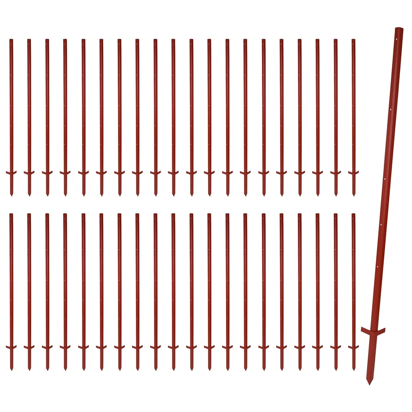 VOSS.farming Set Winkelstahlpfahl 150cm 3 mm, 40x Pfähle