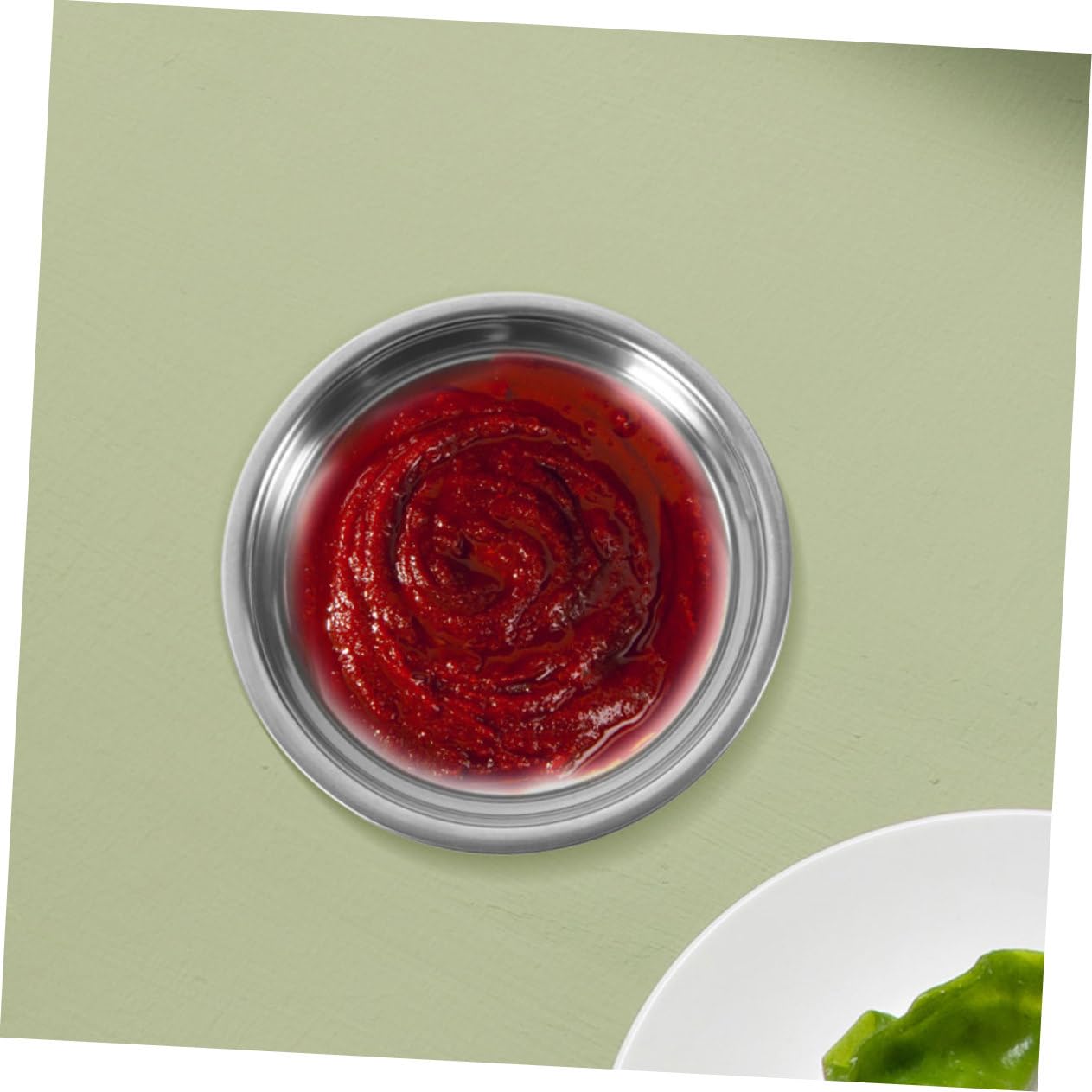 COLLBATH 30 Pcs Stainless Steel Dish Small Soy Sauce Dish Saucer Dish Dipping Dish Metal Sauce Dishes Digging Plate Stainless Steel Sauce Dishes Dip Plate Butter Plate Dip Dish Silver