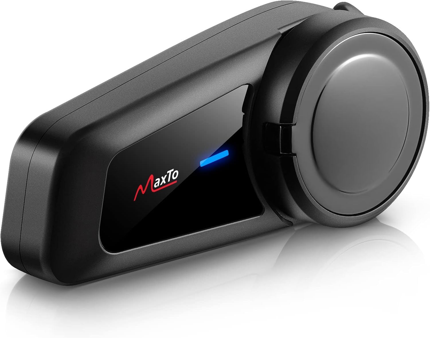 MAXTO Intercom Moto Kit Bluetooth Casque, M2 2-6 Riders 1000M Kit Main Libre Appairage Universel, BT5.0 Ecouteur avec Suppression du Bruit, IP67 étanche, Partage de Musique