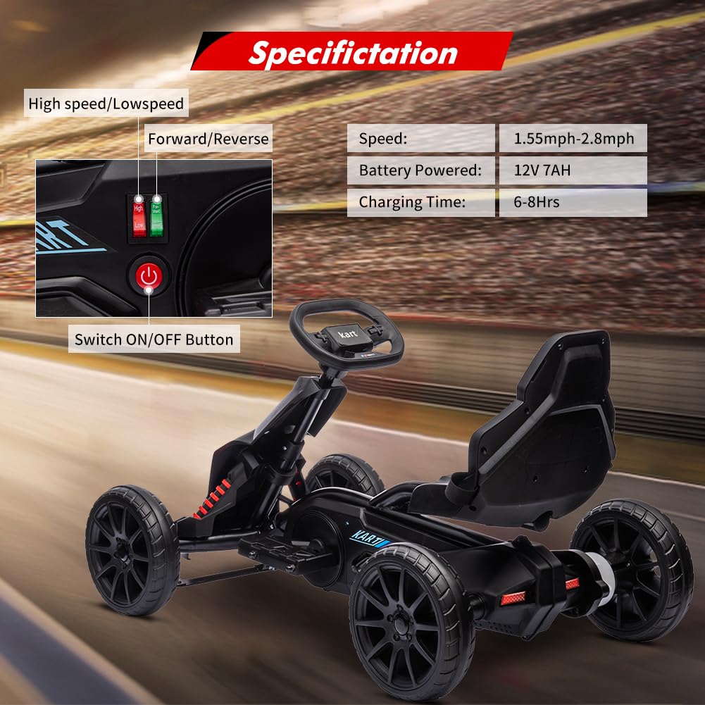 Amazon.co.jp: 幼児向け電動ゴーカート、12Vドリフトカート、7Ah