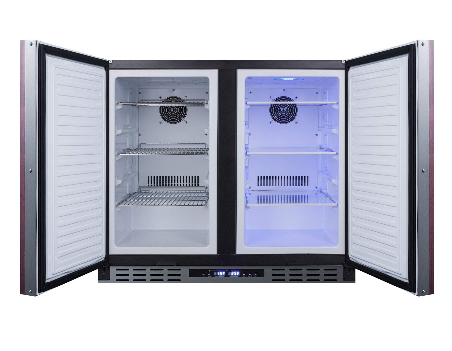 Summit 36" Refrigerator Freezer, Side-By-Side, Undercounter, 5.8 cu.ft Capacity, ADA Compliant, Panel Ready* - FFRF36IFADA (*Panels Not Included) on Fridge.com