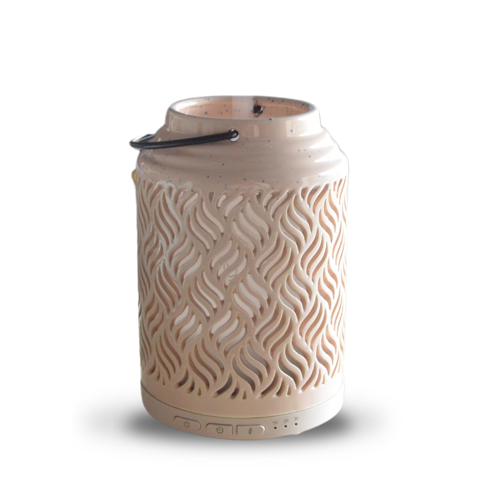 Zen'Arôme Diffusor für ätherisches Öl, WLAN Venedig – elektrischer Diffusor, kompatibel mit Alexa/Google Home – vollständige Kontrolle über die App Tuya Smart – natürliche Materialien Holz und Keramik