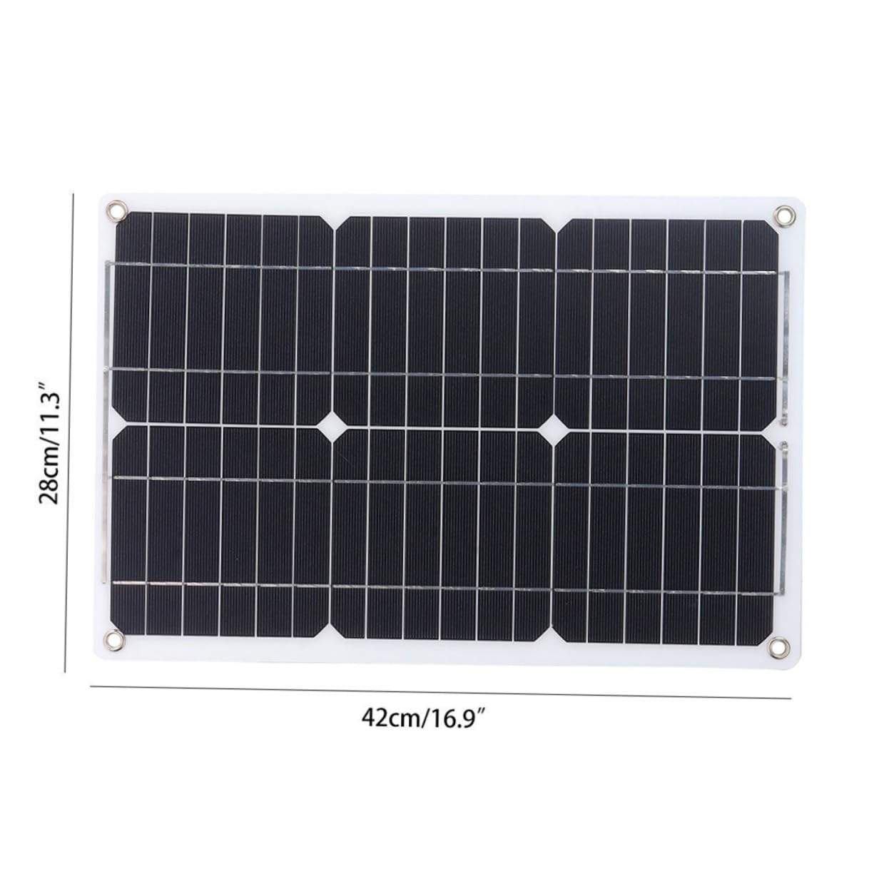 BESPORTBLE 1juego Panel Solar Usb Doble Puerto Cargador Solar Portátil Para Automóviles y Campers Resistente Altas Temperaturas y Condiciones Climáticas Adversas