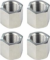 Vista 1 de HFS (R) Tapa hexagonal 3/8" NPT hembra, acero inoxidable 304 cabeza hexagonal para tubería, paquete de 4