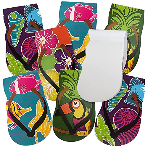 Image of ArtCreativity Mini Sandal Memo Notepads, Set of 12, Small Tropical-Themed Notepads, Cute Stationery Supplies for School & Office, Fun Beach Party Favors, Goody Bag Fillers for Kids