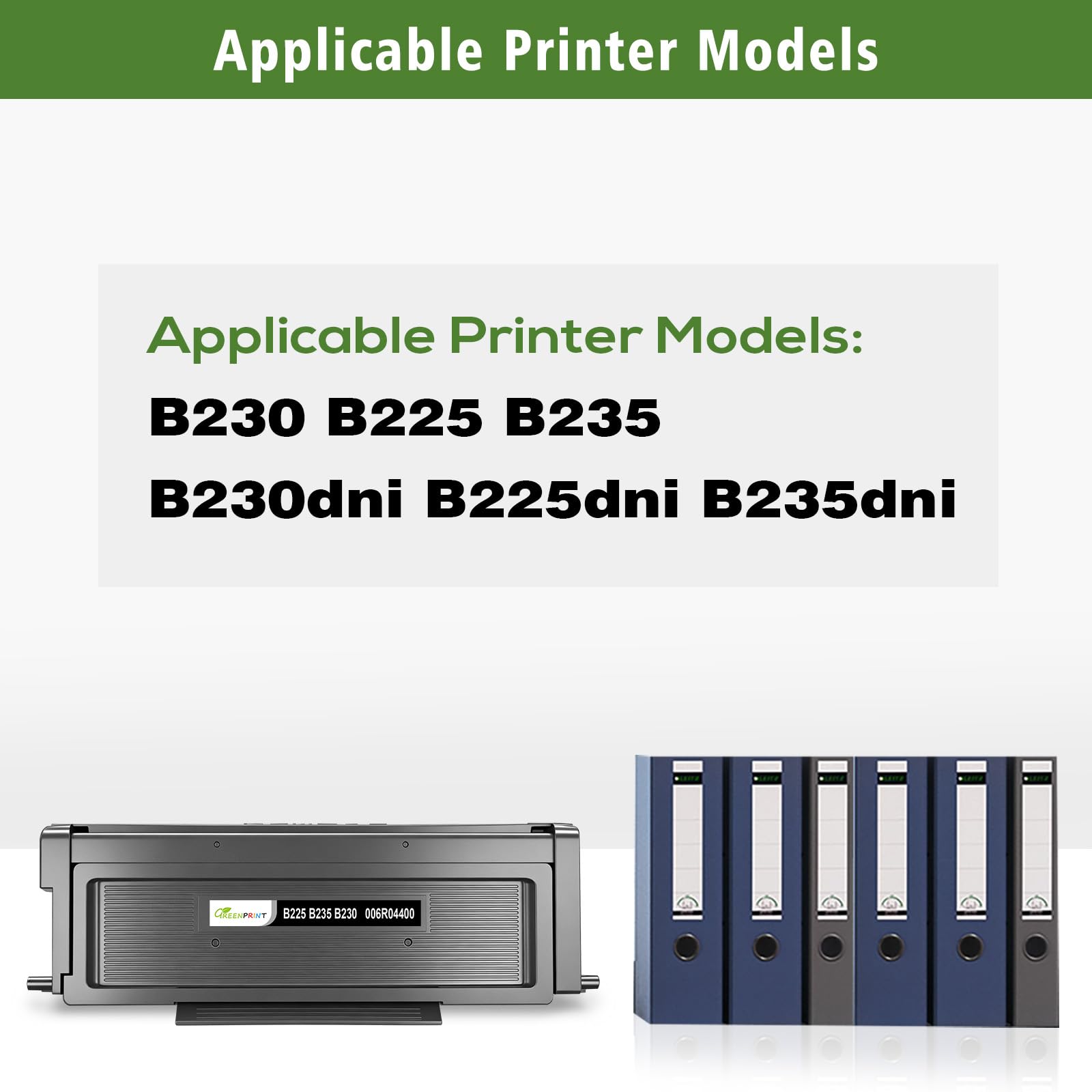 GREENPRINT B230 B225 B235 odnowiony toner (3000 stron) Wysoka pojemność z chipem do drukarek Xerox B230 B225 B235 B230dni B225dni B235dni B235 zamiennik do drukarek 006R04400 lub 006R04499