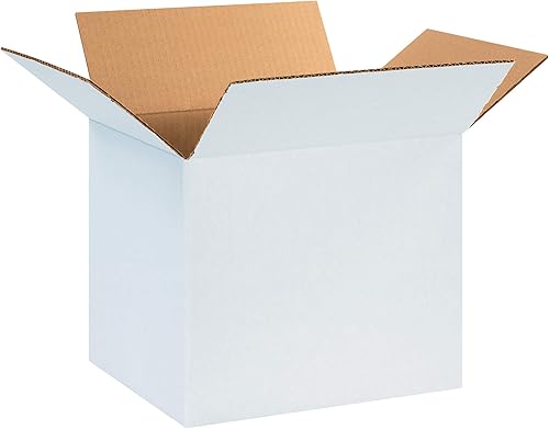 Miniatura 1 de Aviditi Caja de cartón corrugado 1288W 12" L x 8" W x 8" H, blanca, para envío, embalaje y mudanza (paquete de 25)