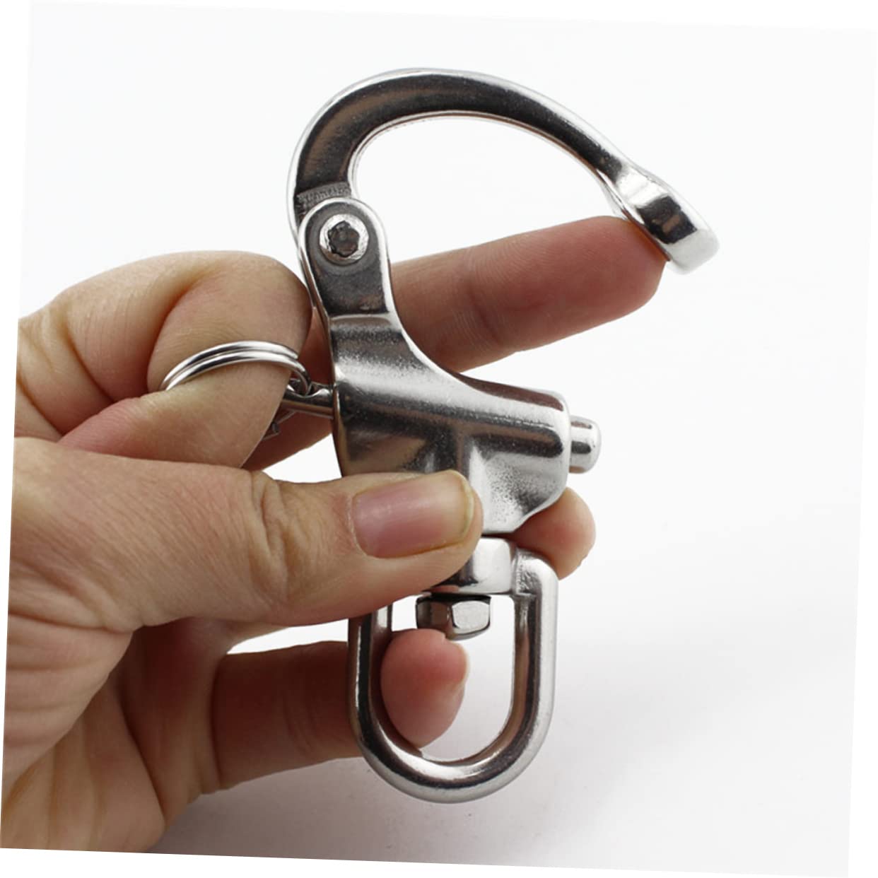 KICHOUSE Bumper Shackles Swivel Shackle Eye Snap Shackle Rigging Shackles Stainless Steel Shackles Chain Shackle Silver