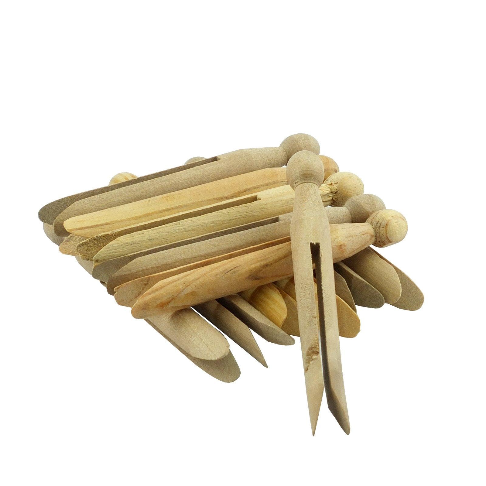 12PC Wooden Dolly Pegs - A Great Crafting Accessory (Pack of 12)