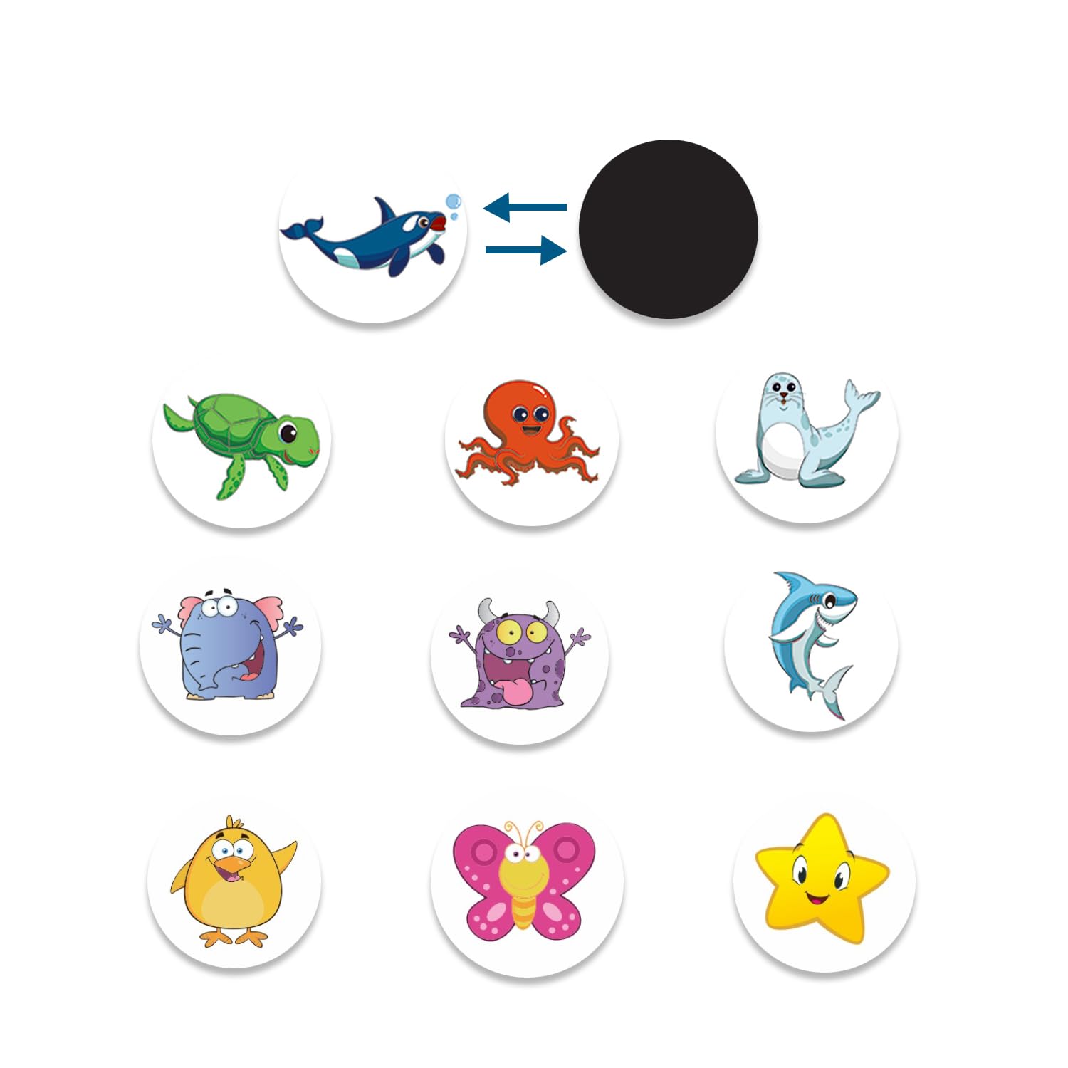 10Pcs Potty Training Stickers, Color Changing Pee Stickers