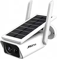 Câmera de Segurança Solar WiFi Externa Sem Fio com Sensor PIR, Visão Noturna, Áudio Bidirecional, IP66 à Prova d'Água, Monitoramento pelo Celular, Full HD