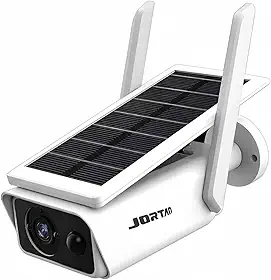 Câmera de Segurança Solar WiFi Externa Sem Fio com Sensor PIR, Visão Noturna, Áudio Bidirecional, IP66 à Prova d'Água, Monitoramento pelo Celular, Full HD