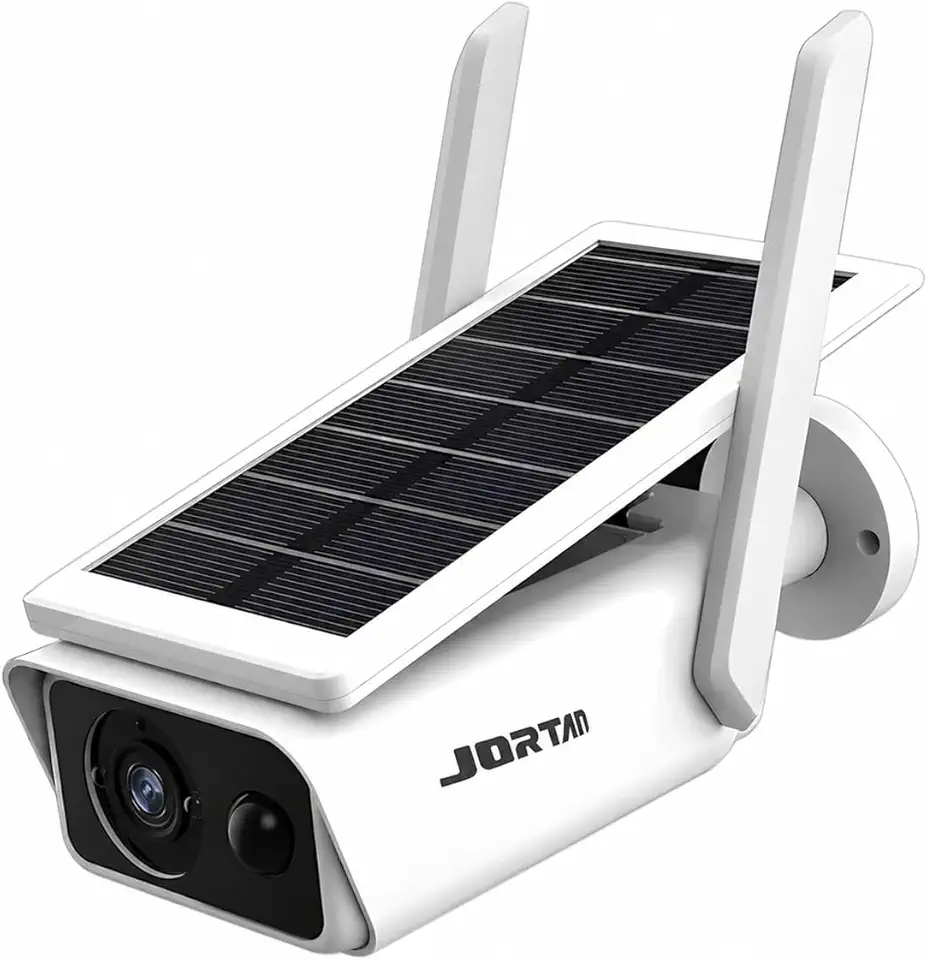 Câmera de Segurança Solar WiFi Externa Sem Fio com Sensor PIR, Visão Noturna, Áudio Bidirecional, IP66 à Prova d'Água, Monitoramento pelo Celular, Full HD