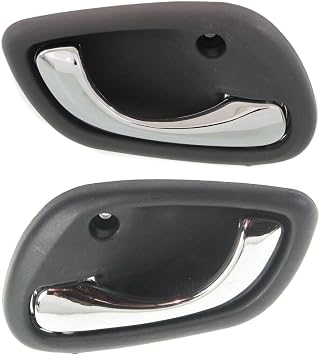 Car Door Handle Interior Front Rear Left Right 2pcs Gray with Lever for Suzuki for Esteem 1995-2002 for Grand Vitara 1999-2005 for XL-7 2002-2006 SZ1353100 14487643