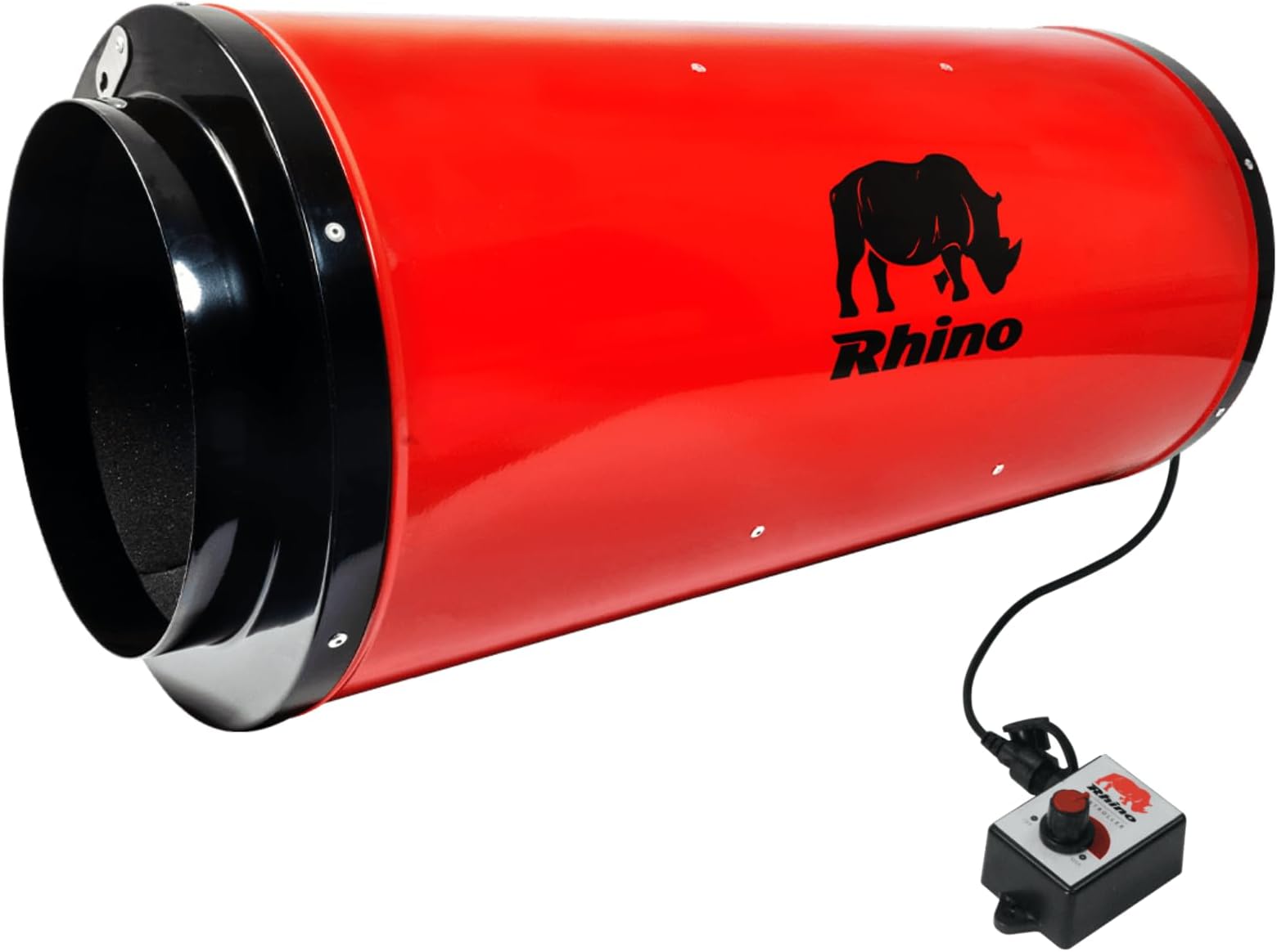 Rhino Ultra Silenced EC Inline Fan – Quiet Hydroponics Ventilation for Grow Tents, Indoor Gardens – Variable Speed, Energy Saving, Carbon Filter Compatible (6"–14") (150 mm (6") – 530 m³/h – 40W)