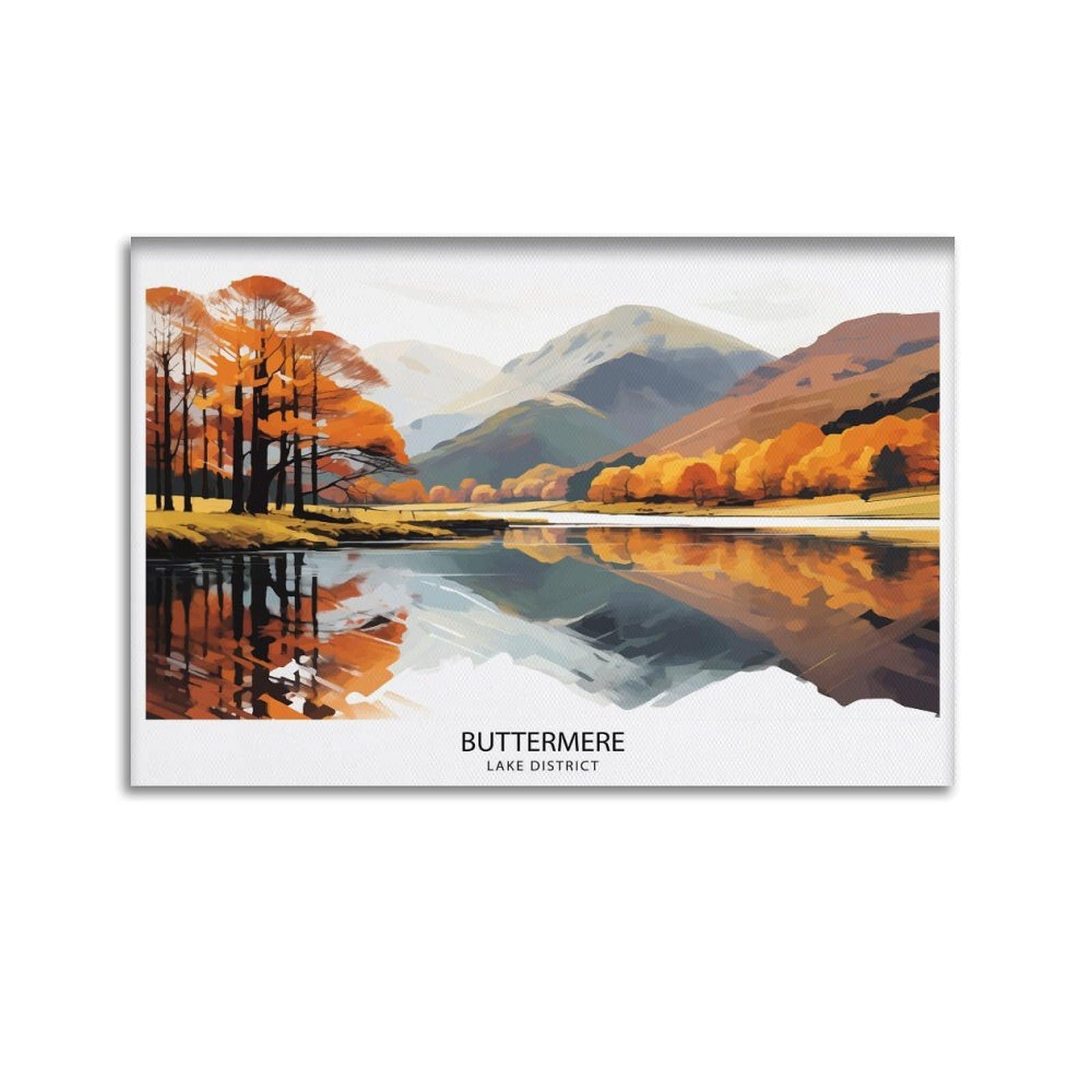 xiaoxiaoshen Buttermere Lake District Travel Gift Canvas Poster Wall Art Prints Room Aesthetic Murals Bedroom And Living Decorations 24x36inch(60x90cm)