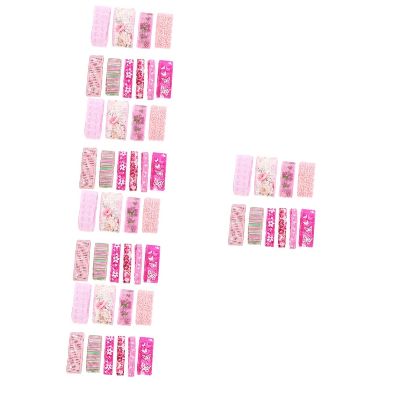 Angoily 5 Sätze Blumenmuster Geschenkbänder Teiliges Vielseitiges Und Strapazierfähiges Dekoband Für Diy Bastelprojekte Hochzeitsdekoration Geschenkverpackung Und Party 10 Stück * 5