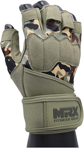 Miniatura 7 de MRX - Guantes de levantamiento de pesas para hombres, guantes de entrenamiento para hombre, guantes de levantamiento de muñeca, guantes de gimnasio