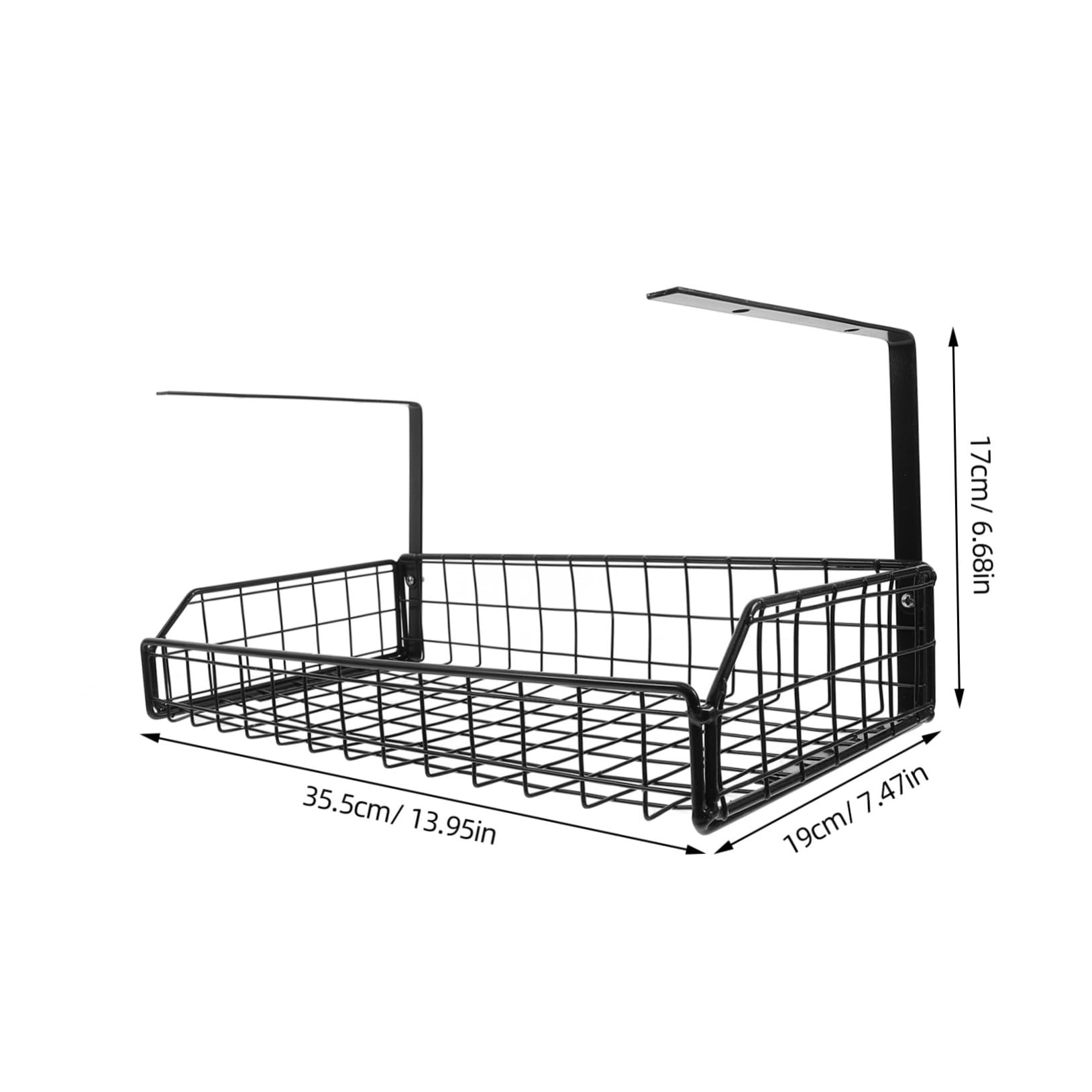 Hohopeti Organizzatore di Cavi da Scrivania, Cable Organizer Box in Ferro, Riutilizzabile, Nero, per Office e Under Desk, Ordine per Cavi